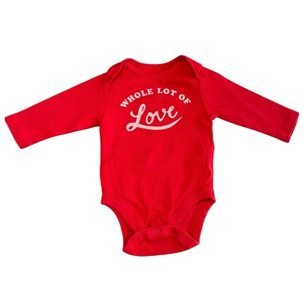 Old Navy Bodysuit Baby Girl Red Love 3-6 Months